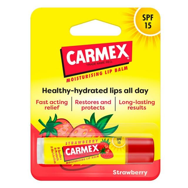 Carmex Strawberry Lip Balm Stick SPF 15 4.25g - gallery image 1