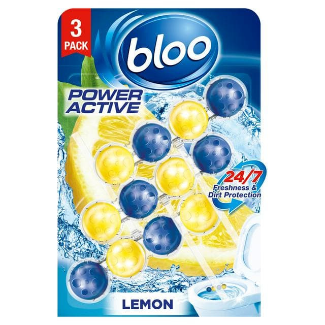 Bloo Power Active Lemon Rim Blocks 2x50g - gallery image 1