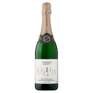 Thomson & Scott Noughty 0.0% Alcohol Free Sparkling Chardonnay Wine Based Drink 75cl