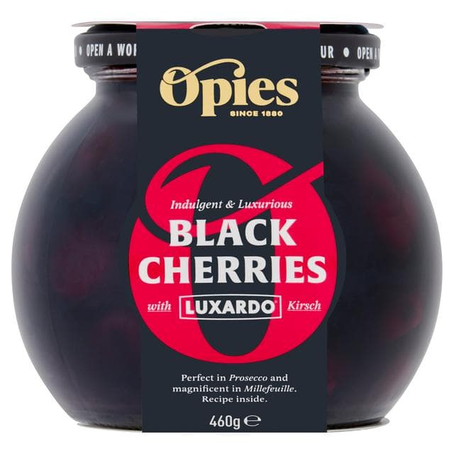 Opies Black Cherries with Kirsch 460g - gallery image 1