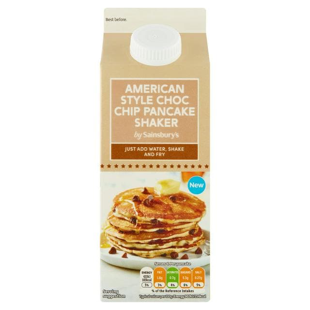 Sainsbury's American Style Choc Chip Pancake Shaker 155g - gallery image 1