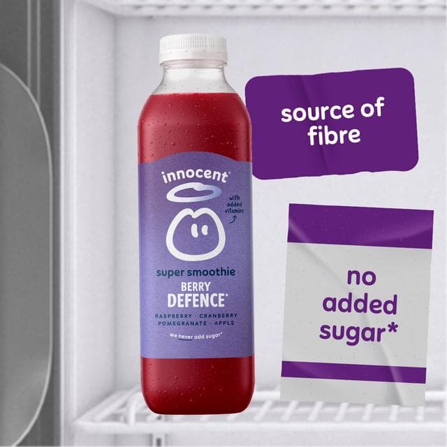 Innocent Berry Defence Super Smoothie, Raspberry Cranberry & Apple with Vitamins 750ml - gallery image 3
