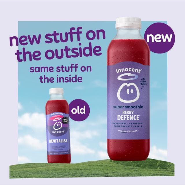 Innocent Berry Defence Super Smoothie, Raspberry Cranberry & Apple with Vitamins 750ml - gallery image 4