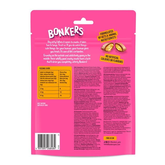 Bonkers Paw Lickin Chicken Flavour Cat Treats 180g - gallery image 2