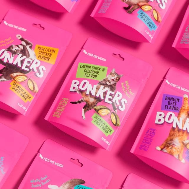Bonkers Catnip Chick N Cheddar Flavour Cat Treats 180g - gallery image 3