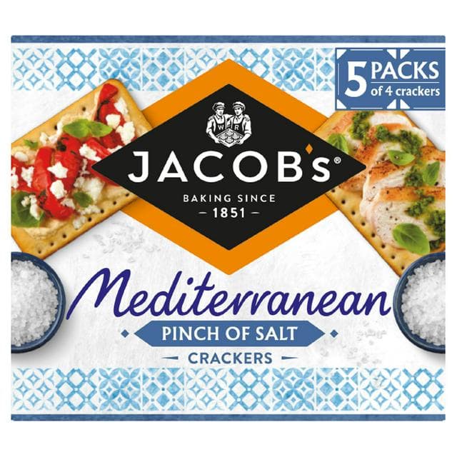 Jacob's Mediterranean Pinch of Salt Crackers 190g - gallery image 1