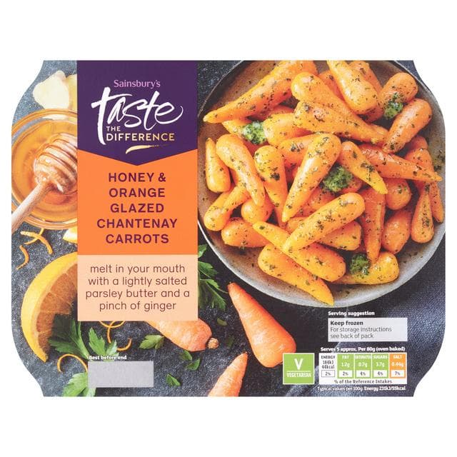 Sainsbury's Honey & Orange Glazed Chantenay Carrots, Taste the Difference 400g - gallery image 1
