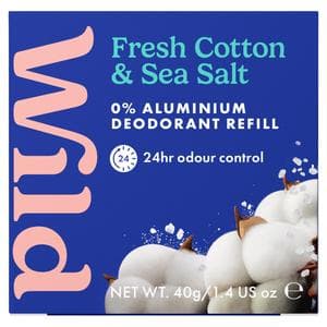 Men's Wild Fresh Cotton & Sea Salt Natural Deodorant Refill 40g