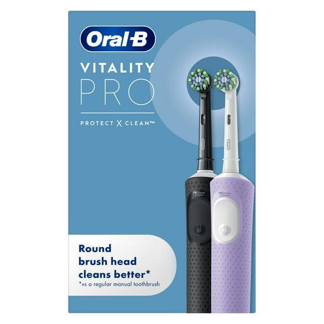 Oral-B Vitality Pro Black & Purple Electric Toothbrushes - gallery image 1