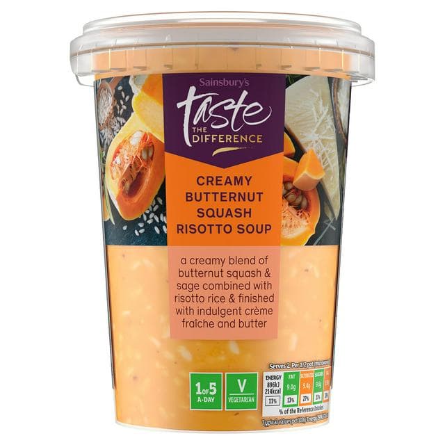 Sainsbury's Creamy Butternut Squash Risotto Soup, Taste the Difference 600g - gallery image 1