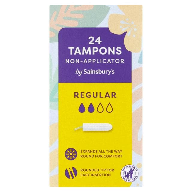 Sainsbury's Non Applicator Tampons Regular x24 - gallery image 1
