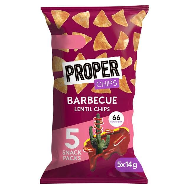 Proper Chips 5 x 14g Barbecue Multipack Lentil Crisps - gallery image 1