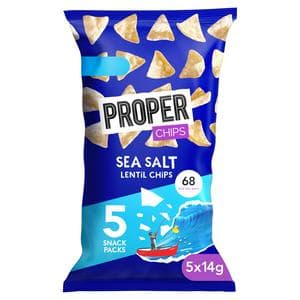 Proper Chips 5 x 14g Sea Salt Multipack Lentil Crisps