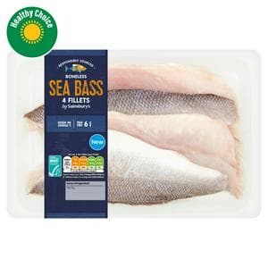 Sainsbury's Sea Bass Fillets ASC x4 360g