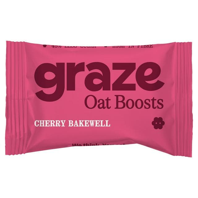 Graze Cherry Bakewell Fibre Flapjack 53g - gallery image 1