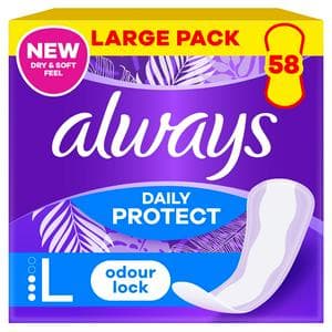 Always Dailies Extra Protect Panty Liners x58