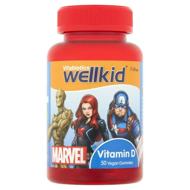 Wellkid Marvel Vitamin D Vegan Gummies 7-14 Years x50 - gallery image 1