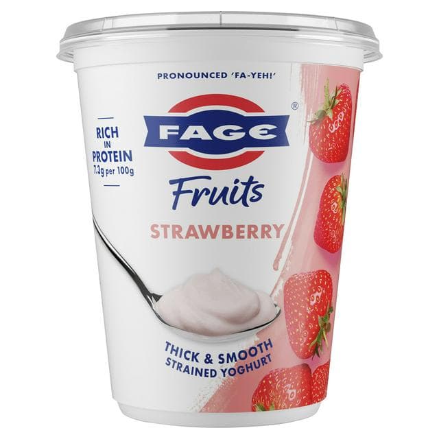 Fage Fruits Strawberry Strained Yoghurt 380g - gallery image 1
