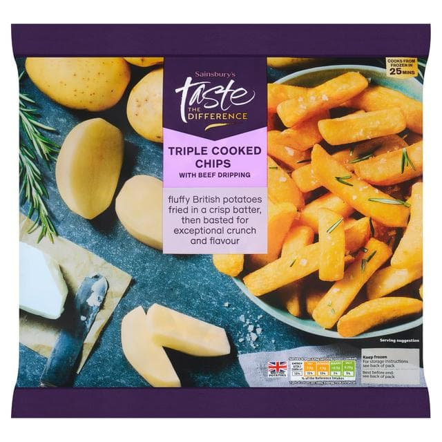Sainsbury's Triple Cooked Chips, Taste the Difference 750g - gallery image 1