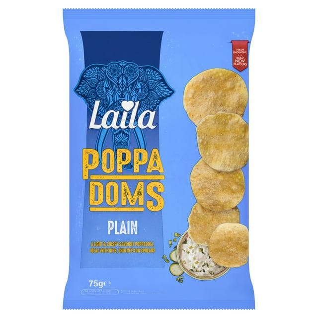 Laila Plain Mini Poppadoms 75g - gallery image 1