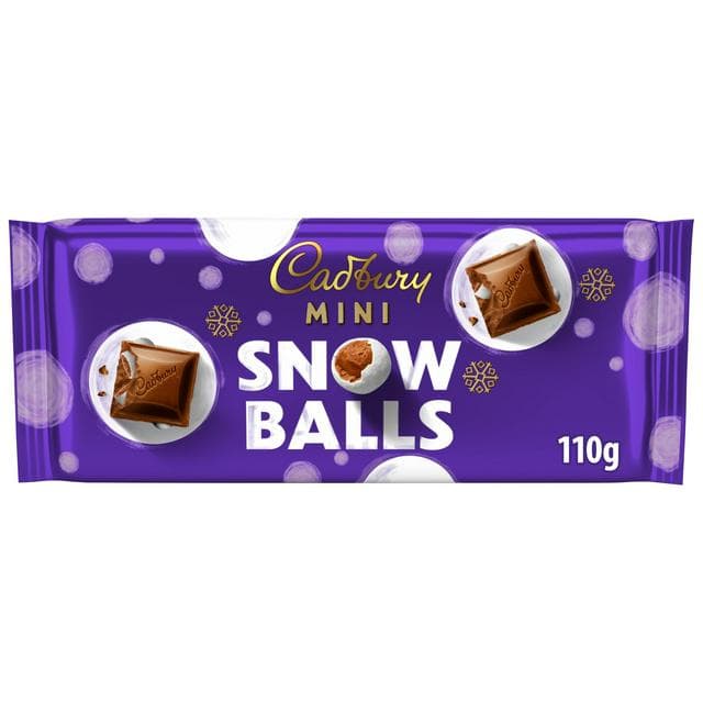 Cadbury Dairy Milk 110g Mini Snowballs Chocolate Bar - gallery image 1