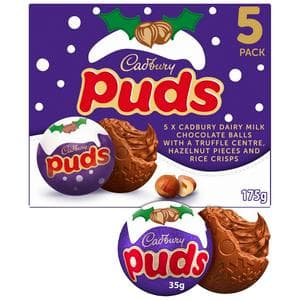 Cadbury Dairy Milk Puds 5 x Chocolate Christmas Multipack 175g