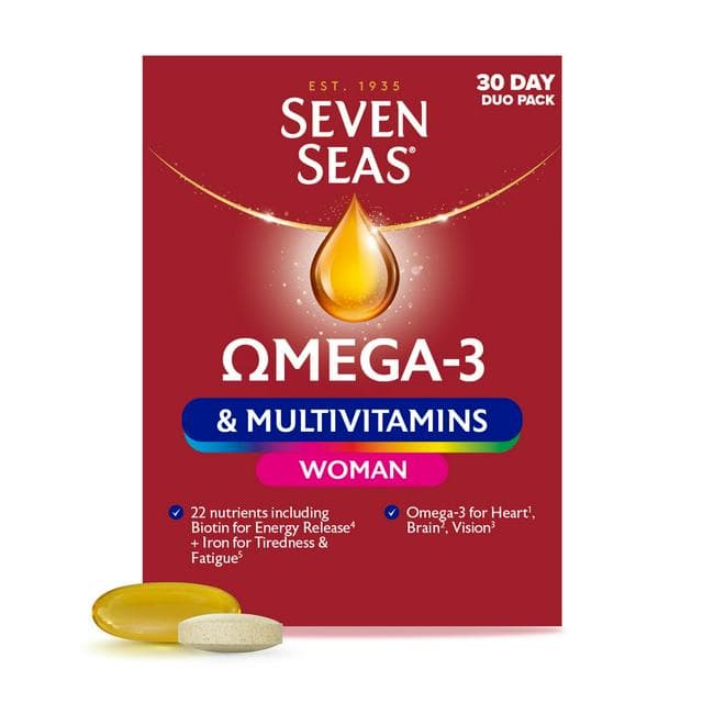 Seven Seas Omega 3 & Multivitamins Woman 30 Day Duo Pack x60 - gallery image 1