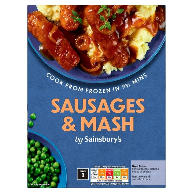 Sainsbury's Sausage & Mash Ready Meal For 1 400g - gallery image 1