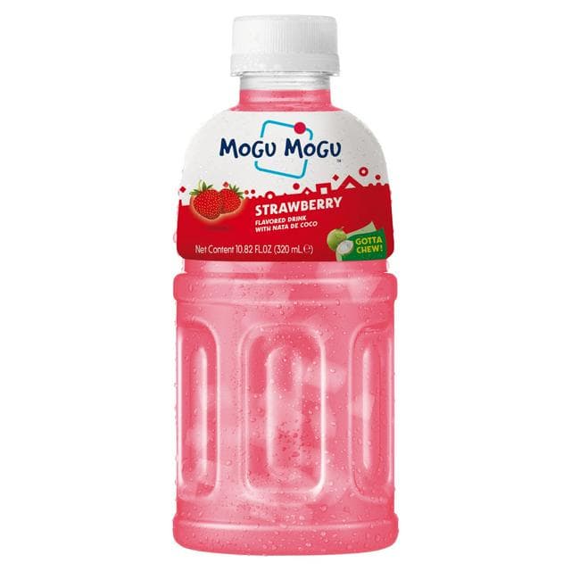 Mogu Mogu Strawberry Flavored Drink with Nata de Coco 320ml - gallery image 1