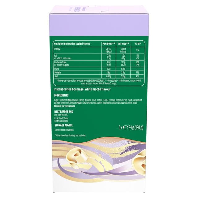 Starbucks White Mocha Instant Coffee Sachets 5x24g - gallery image 2