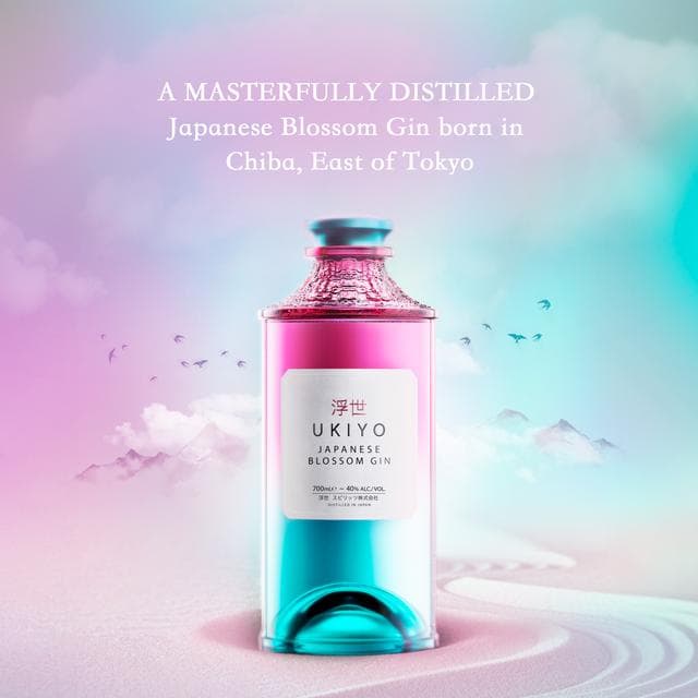 Ukiyo Japanese Blossom Gin 700ml - gallery image 2