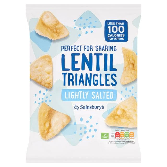 Sainsbury's Lightly Salted Lentil Triangles 85g - gallery image 1
