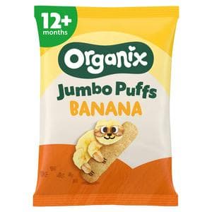 Organix Banana Weaning Wands Organic Baby Puffs 6 months+ 25g