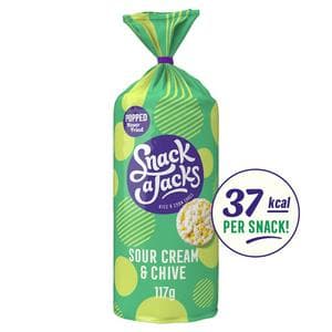 Snack a Jacks Sour Cream & Chive Sharing Rice Cakes 117g