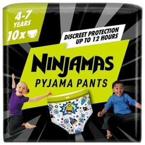 Pampers Ninjamas Pyjama Pants Boys 4-7 Years x10