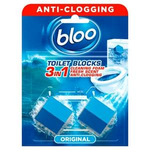 Bloo 2in1 In Cistern Original Blue Toilet Blocks 2 x 50g