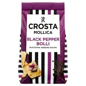 Crosta & Mollica Black Peppercorn Bolli Italian Crackers 150g