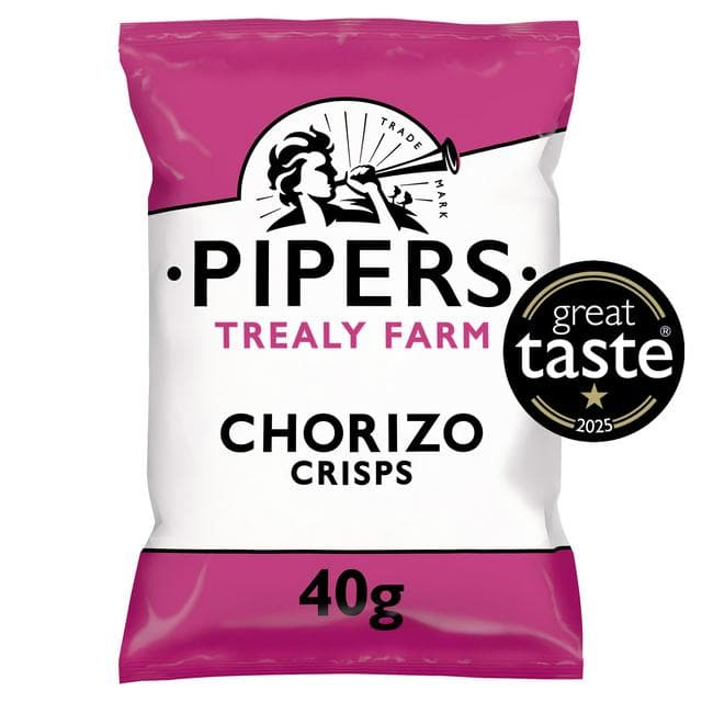 Pipers Trealy Farm Chorizo Crisps 40g - gallery image 1