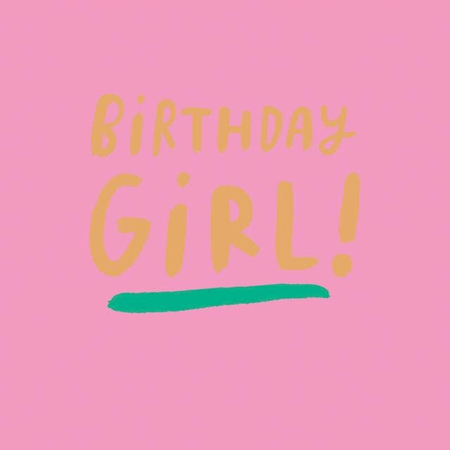 Sainsbury's Birthday Girl Card Neon Greeting Card - gallery image 1