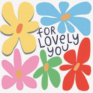 Sainsbury's Open Card For Lovely You Rainbow Flowers Greeting Card