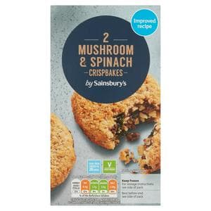 Sainsbury's Mushroom & Spinach Crispbakes x2 240g