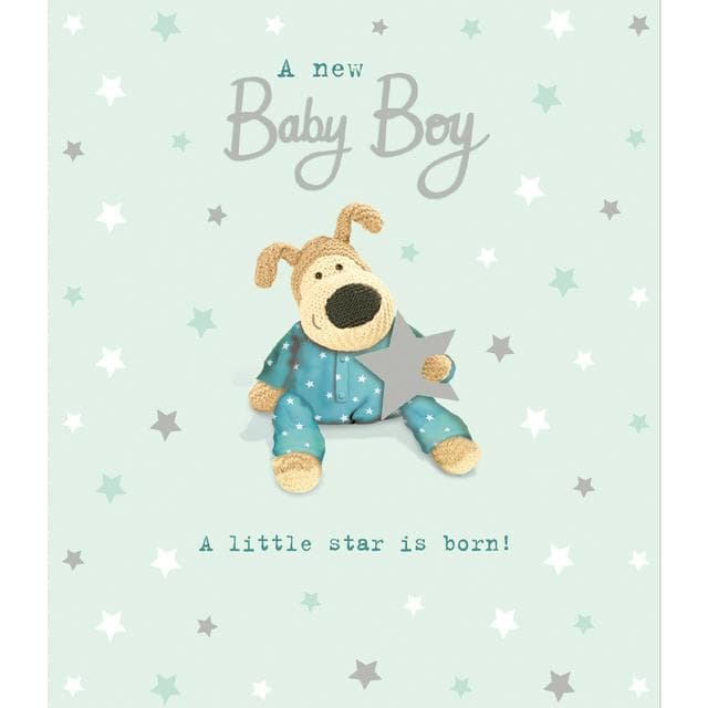 Baby Boy Congratulations Card with Boofle Greeting Card - gallery image 1