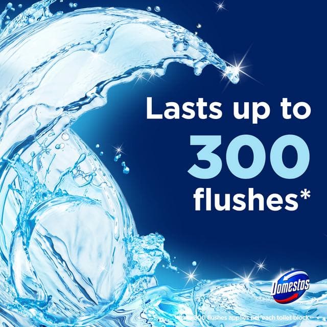 Domestos Power 5 Ocean Toilet Freshener Rim Block Cleaner Duo Pack x2 50g - gallery image 3