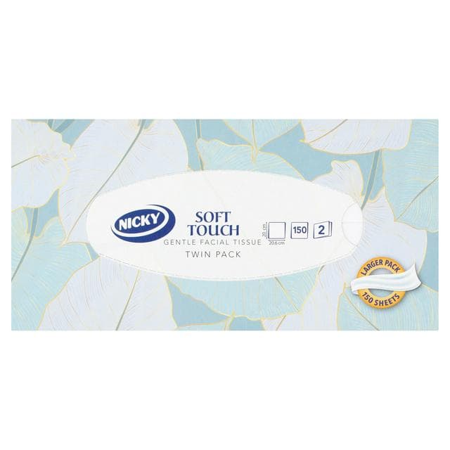 Nicky 2 x 150 Sheets Soft Touch Tissues - gallery image 1