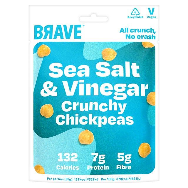 Brave Sea Salt & Vinegar Crunchy Chickpeas 35g - gallery image 1