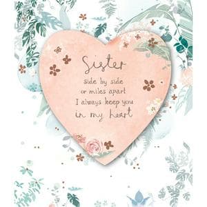 Carlton Happy Birthday Sister Card Keep In My Heart Greeting Card