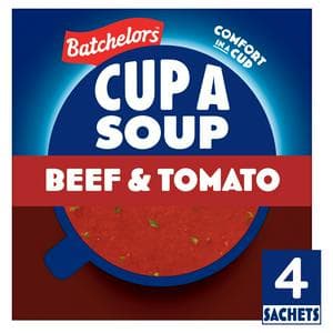 Batchelors Cup a Soup Beef & Tomato Sachets x4 88g