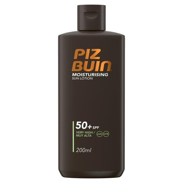Piz Buin 200ml Moisturising Sun Lotion SPF 50+ Sun Cream - gallery image 1
