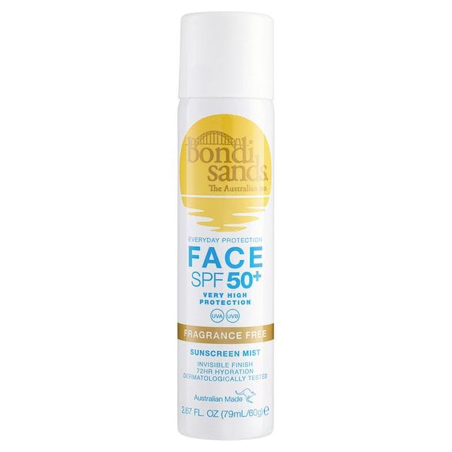 Bondi Sands Face SPF 50+ Fragrance Free Sunscreen Mist 79ml - gallery image 1