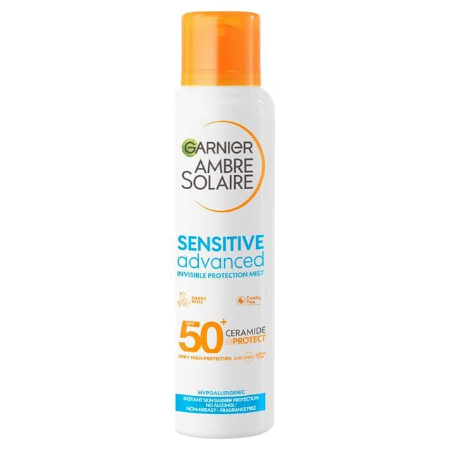 Garnier Ambre Solaire 150ml SPF 50+ Sensitive Sun Mist - gallery image 1